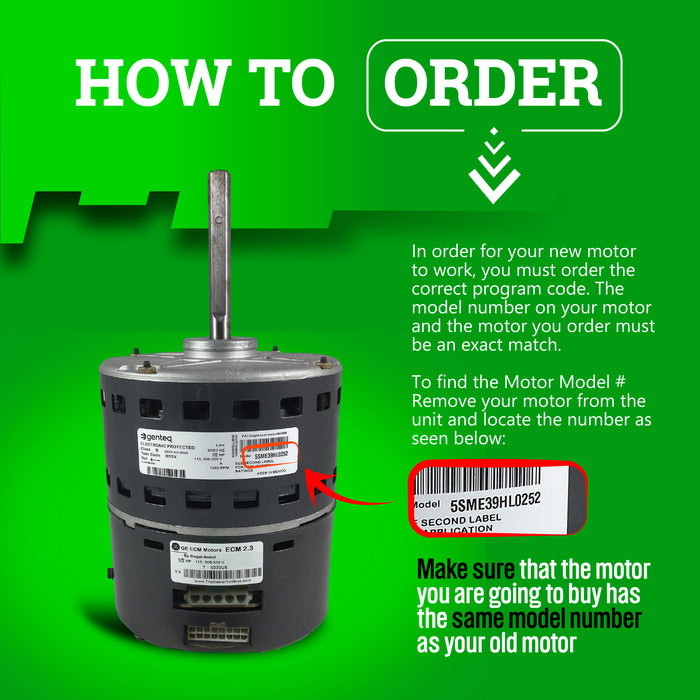 5SME39NXL531 GE Genteq Blower Motor ECM X13 3/4 HP