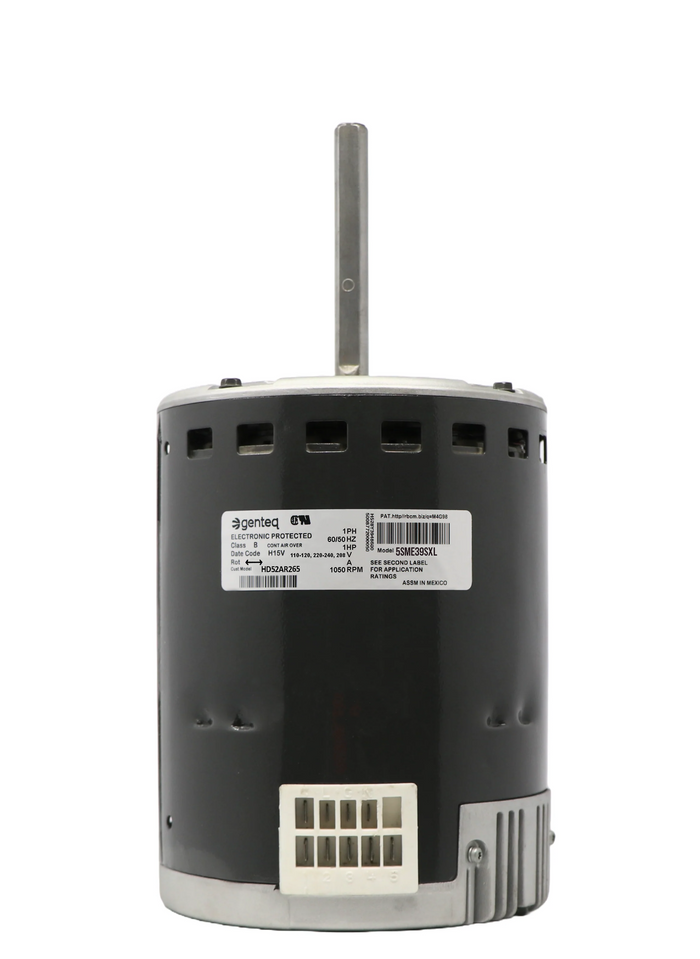 Remanufactured Genteq X13 Endura Pro 1 HP blower motor supplied to HVAC contractors in Houston