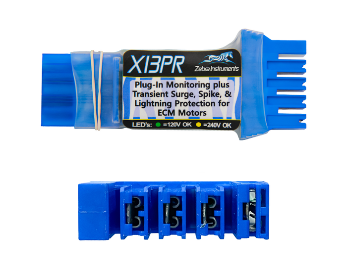 Five pin connector protection module for an ECM X13 blower motor