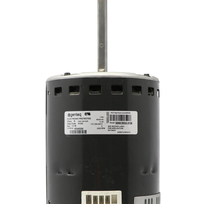 Genteq X13 blower motor seen from the side with the shaft end facing up