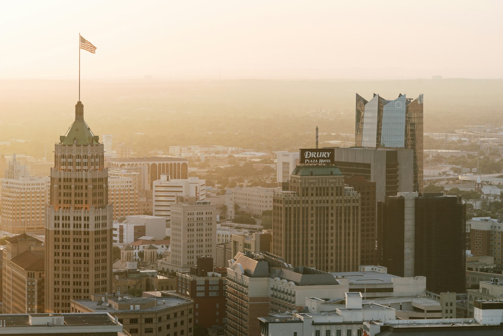 Downtown San Antonio, Texas high-rise skyline during the day