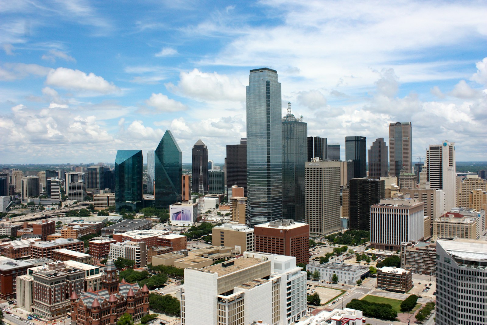 Downtown Dallas, Texas skyline viewed from Reunion Tower
