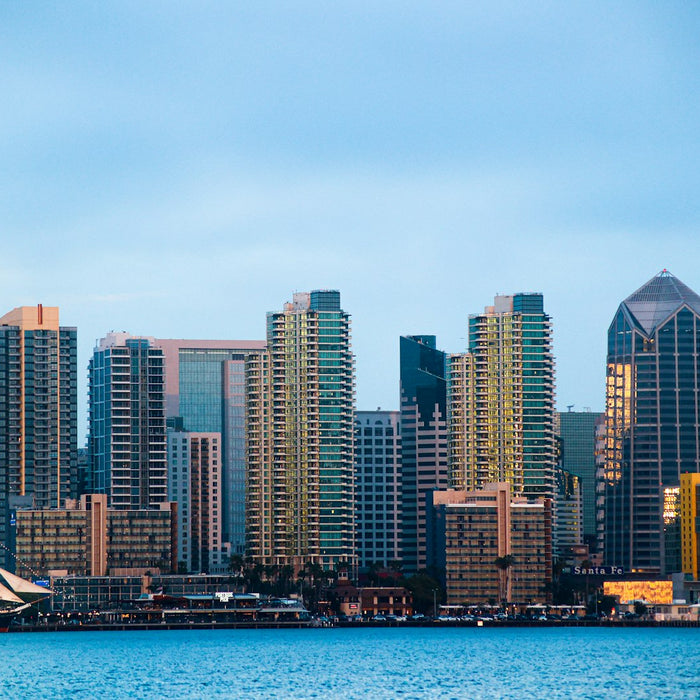 Downtown San Diego skyline across the bay during the day