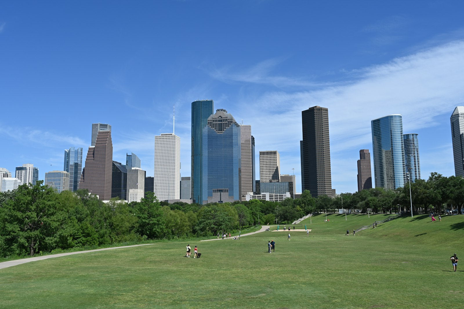 Downtown Houston, Texas skyline on a sunny day