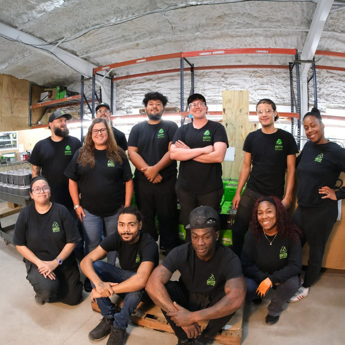 The United HVAC Motors team in the motor remanufacturing shop in Tampa, Florida