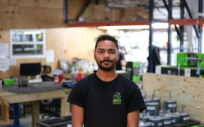 United HVAC Motors team member at the motor remanufacturing shop in Tampa, Florida