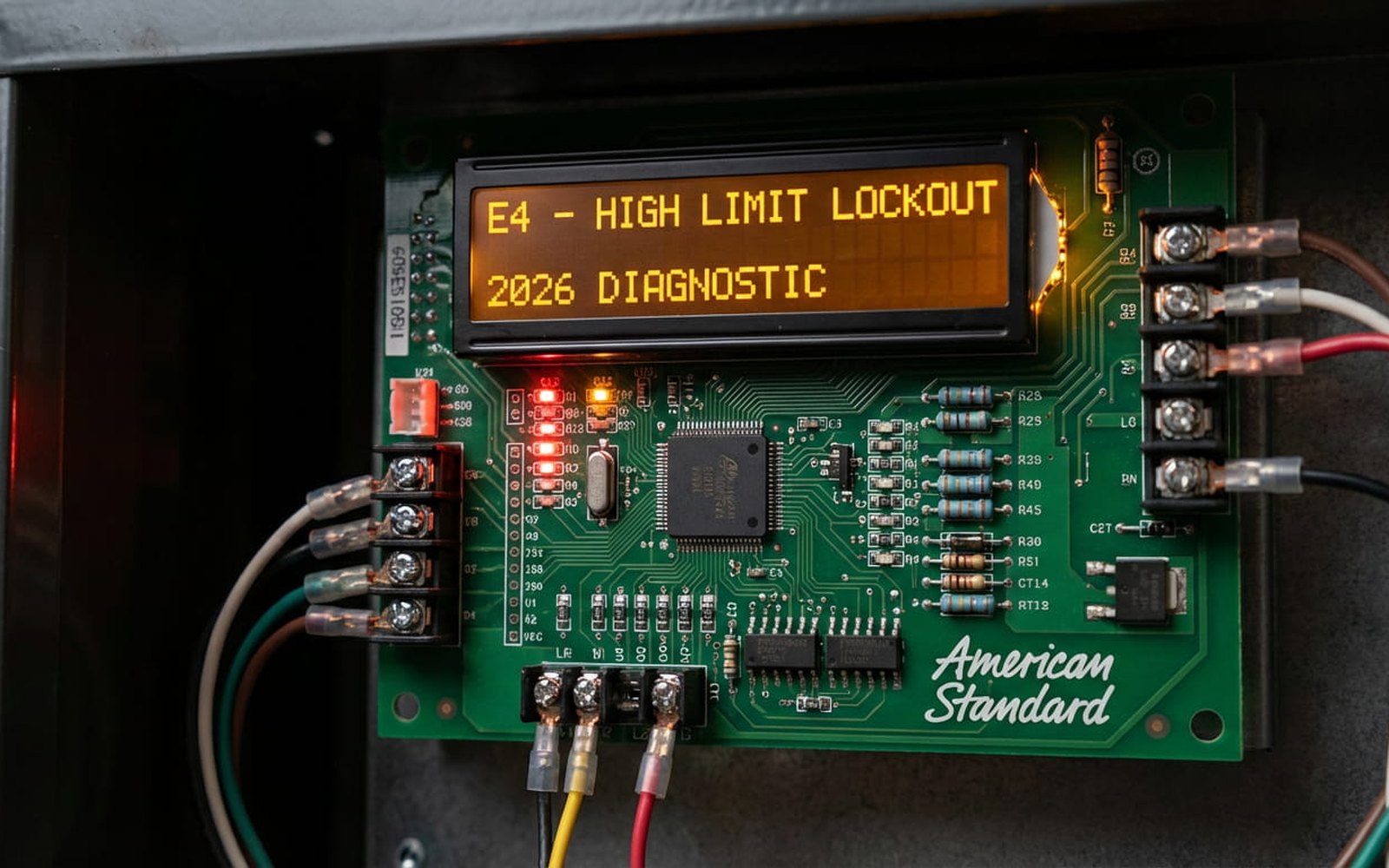 American Standard furnace control board in diagnostic mode