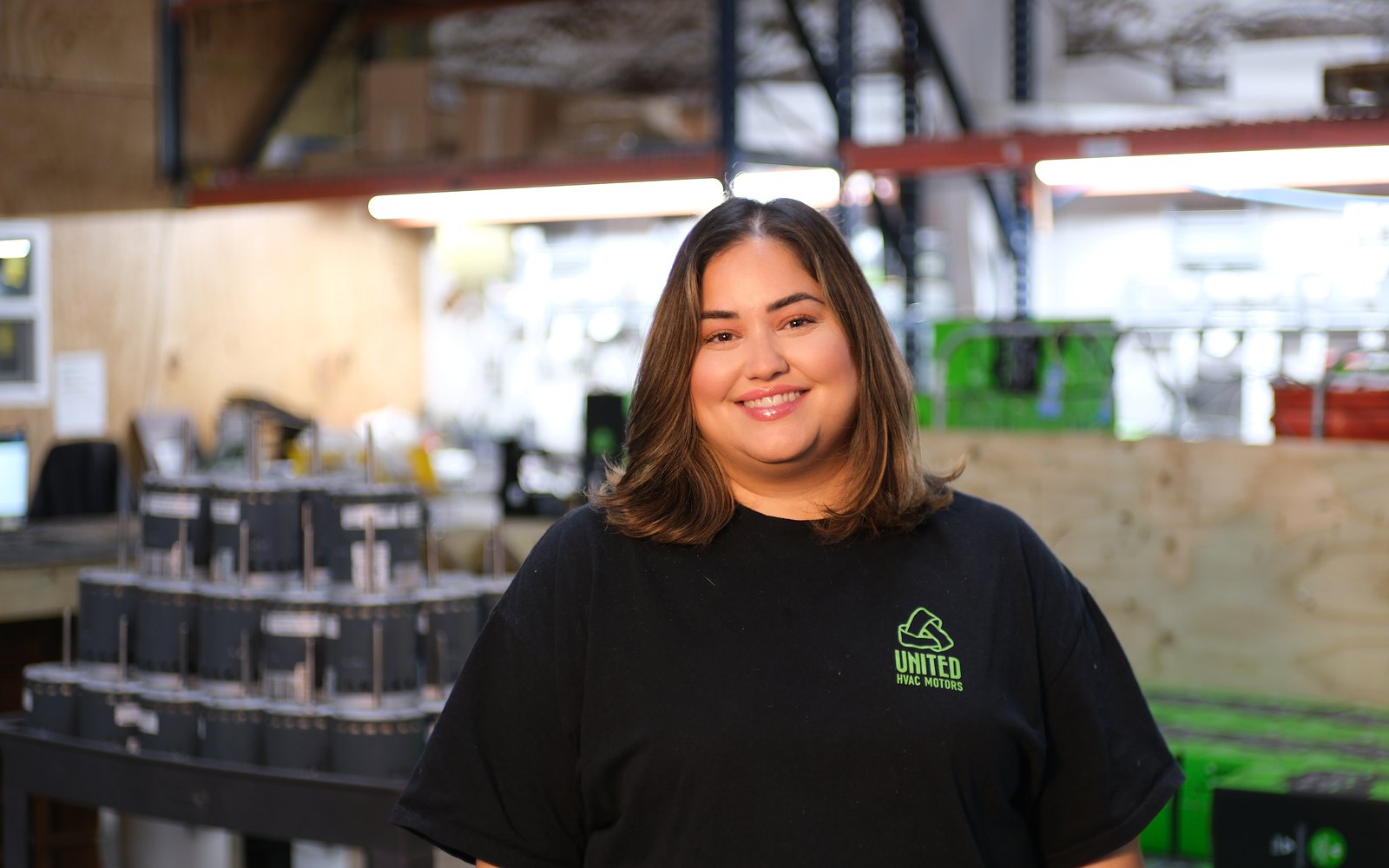 United HVAC Motors team member at the motor remanufacturing shop in Tampa, Florida