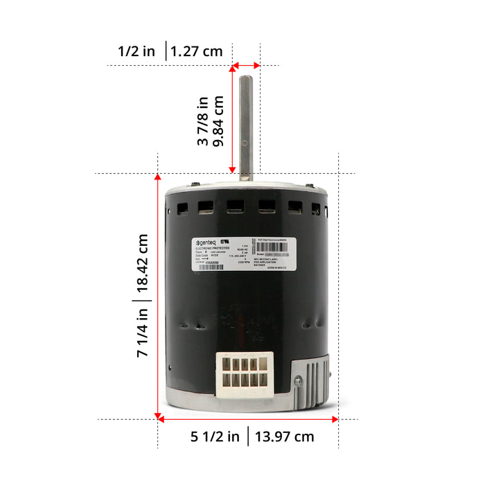 Motor de soplador Day &amp; Night PGF348080KU1A1 X13 1 HP