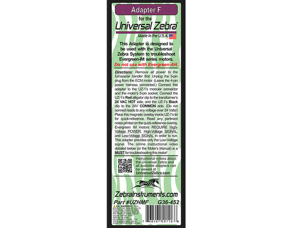 UZHMF - Universal Zebra Adapter F