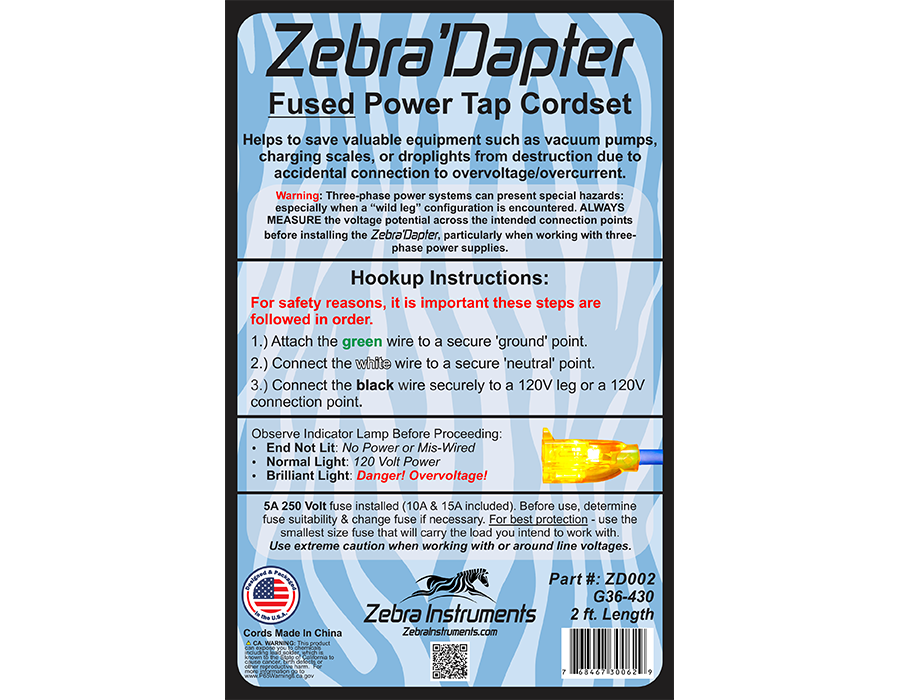 ZD002 - Zebra'Dapter (Female End)