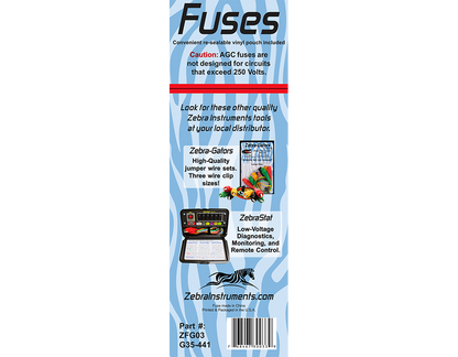 ZFG03 - Fuses - 25 Pack - Standard Size Glass, Fast-Acting, 3 Amp